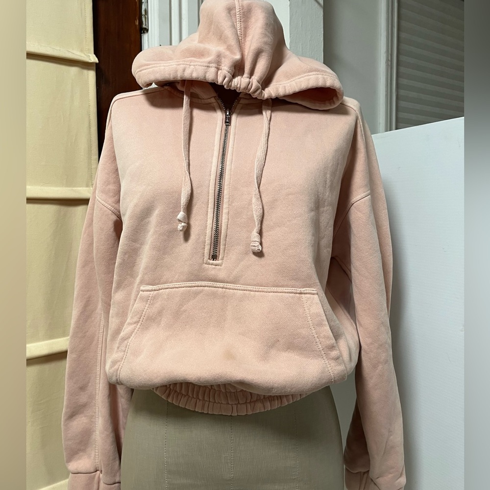 Free people pullover pink intercept 1/2 zipped hoodie - Picture 7 of 14